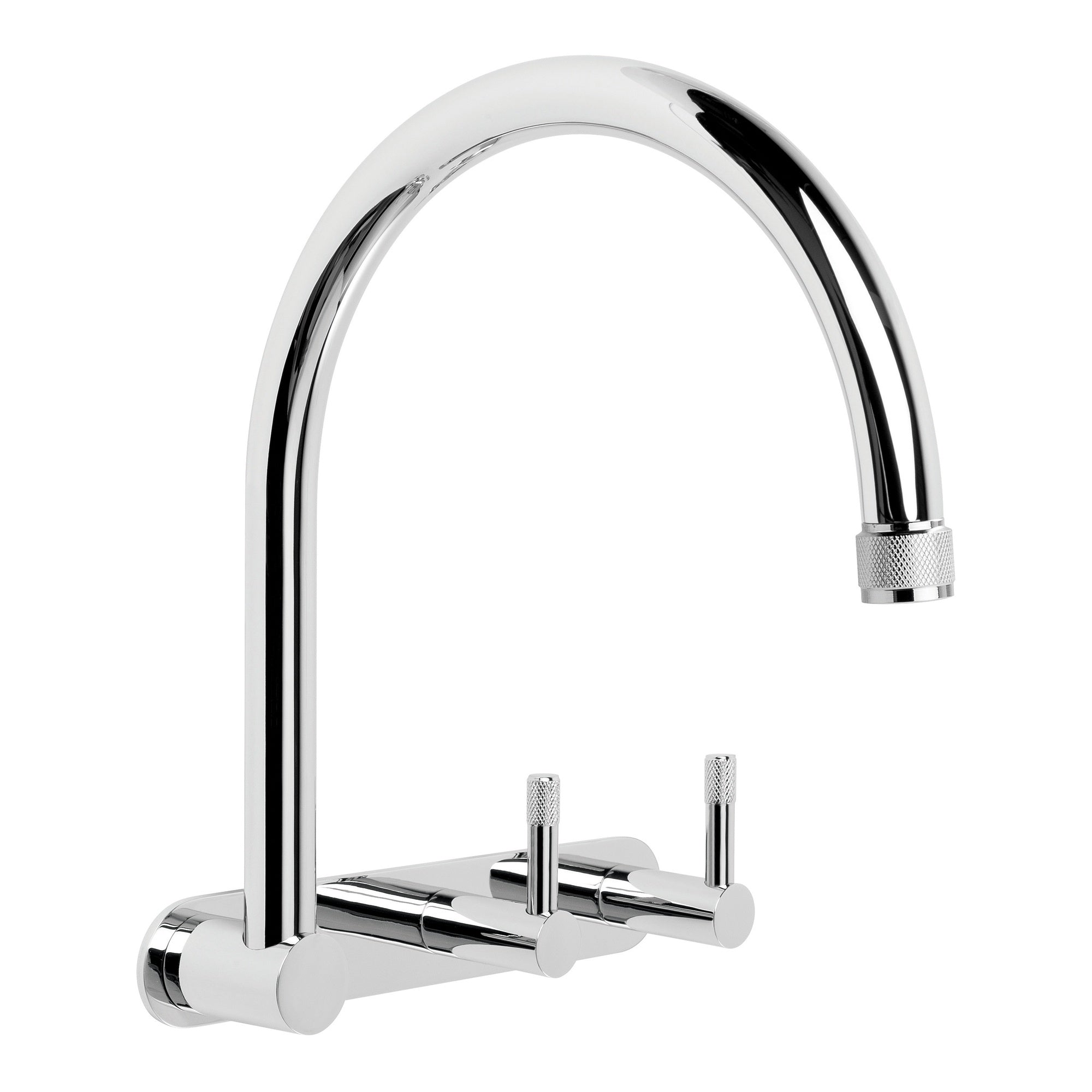 Yokato Wall Set w Knurled Levers, Durobrite Chrome