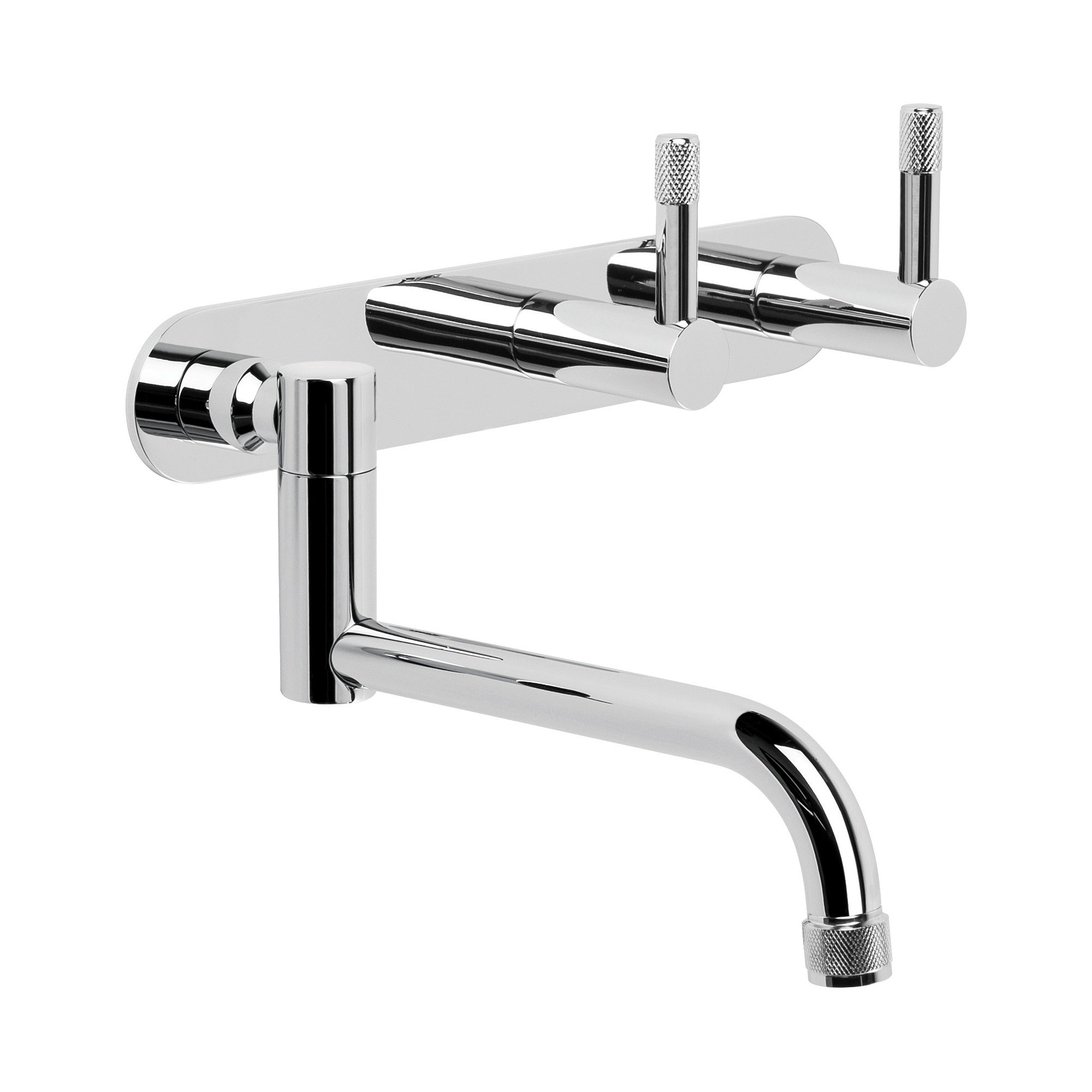 Yokato Wall Set w Knurled Levers, Durobrite Chrome