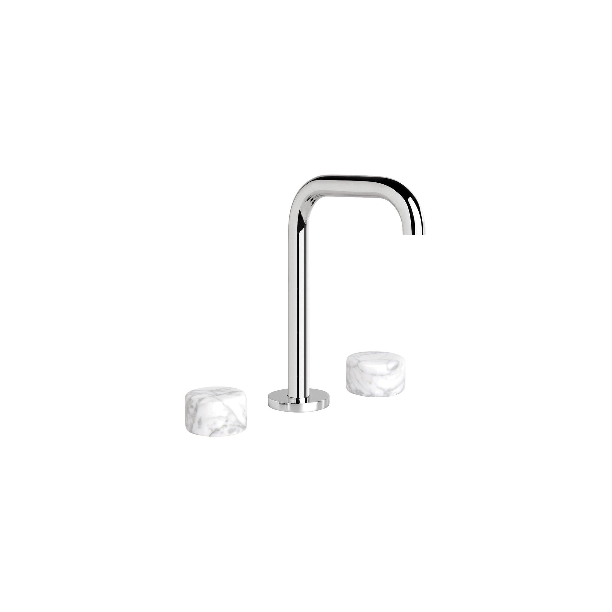 Halo Basin Set w Marble Handle, Durobrite Chrome