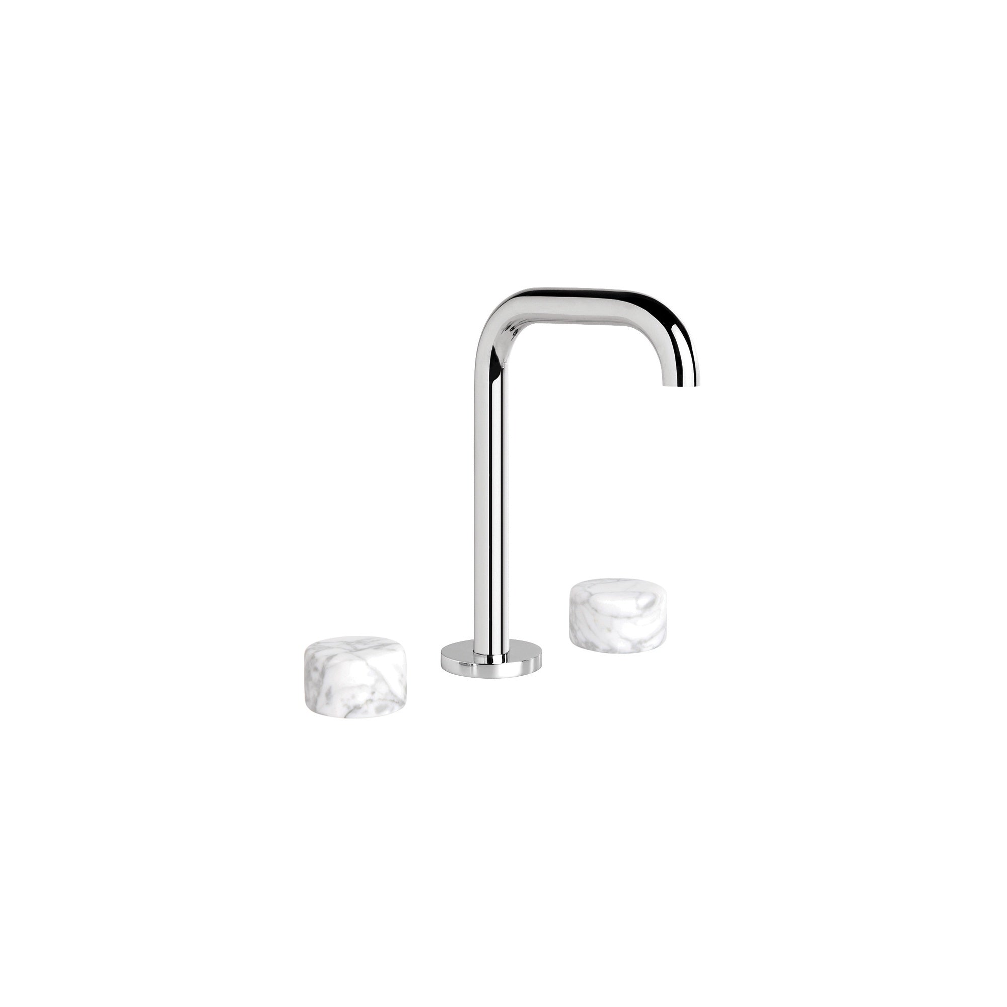 Halo Basin Set w Marble Handle, Durobrite Chrome