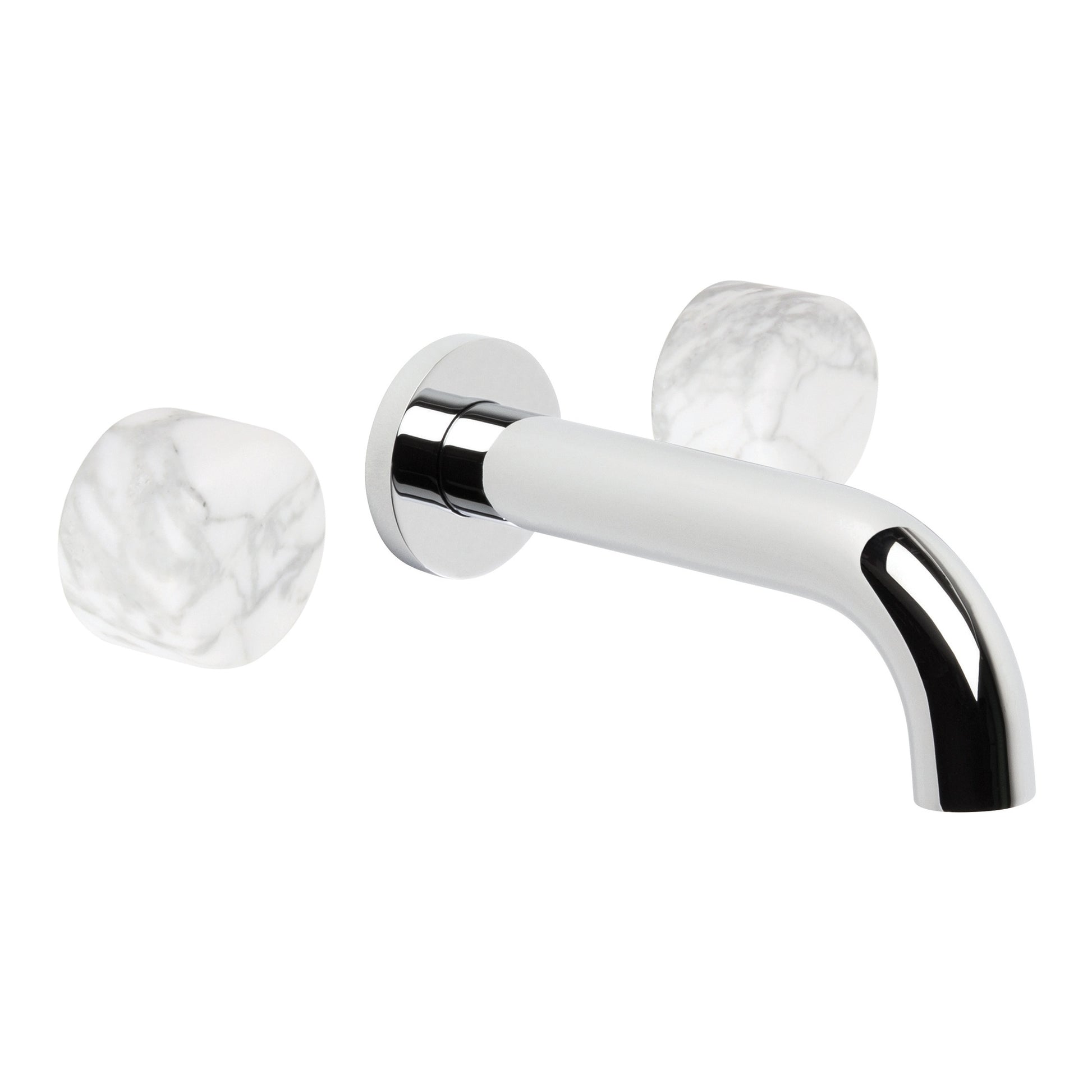 Halo 150mm Wall Set w Marble Handle, Durobrite Chrome