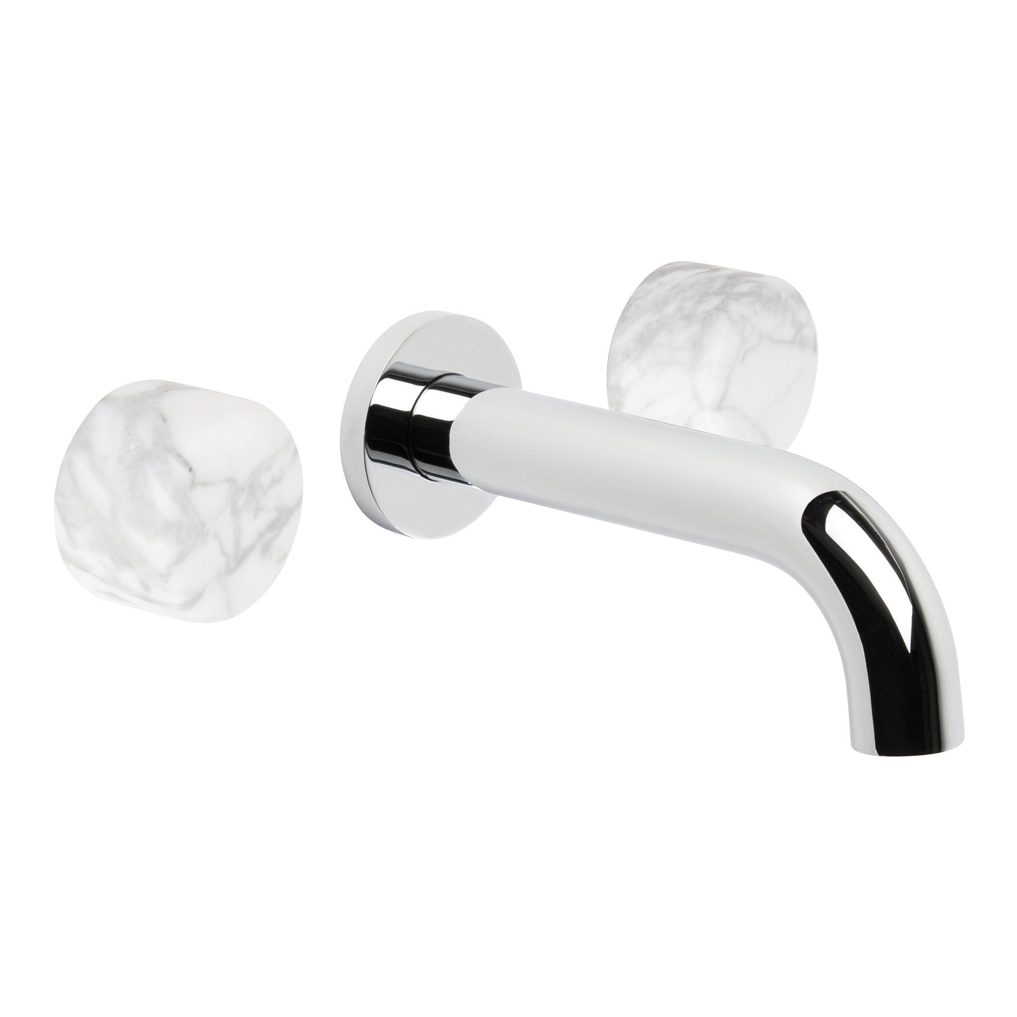 Halo 150mm Wall Set w Marble Handle, Durobrite Chrome