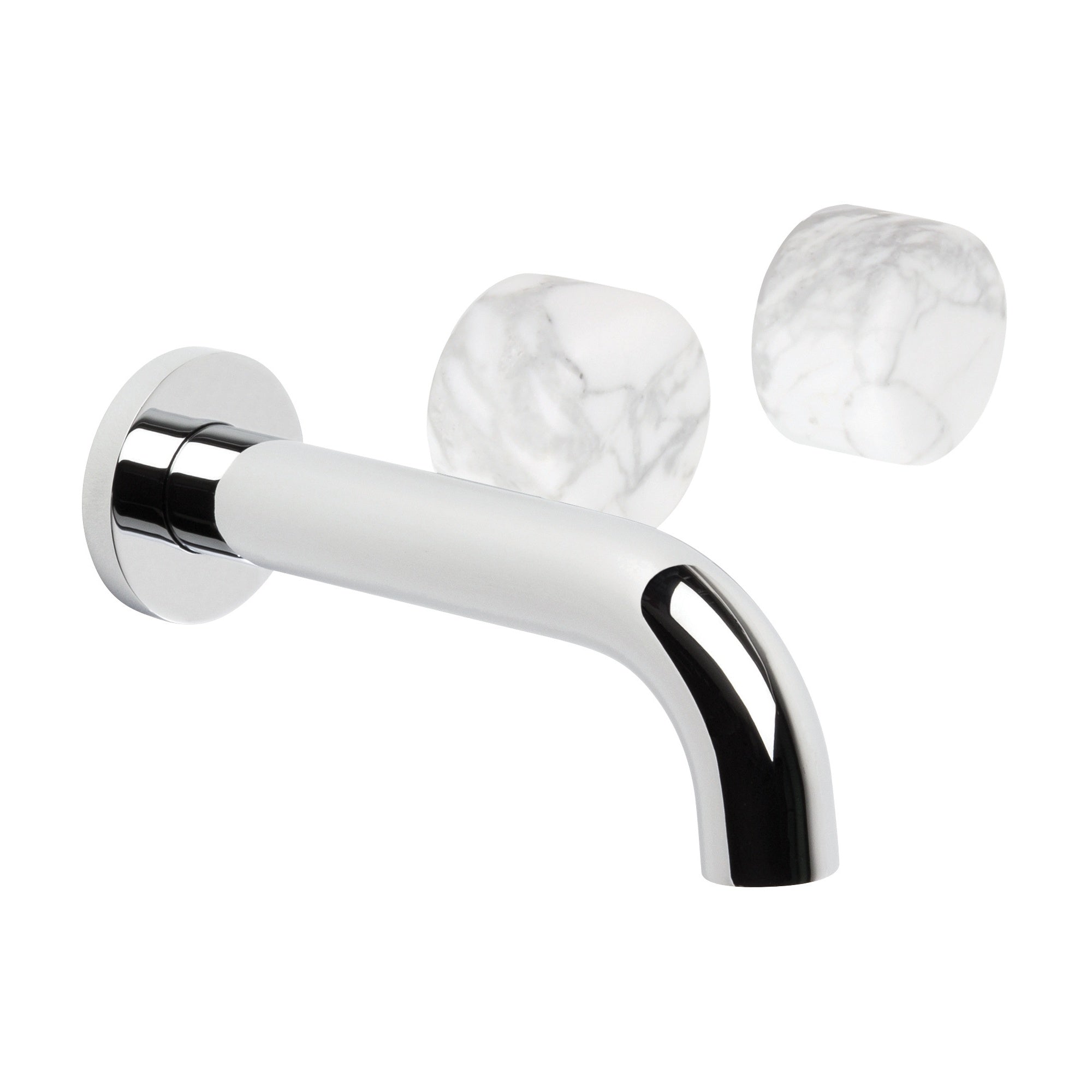 Halo 150mm Wall Set w Marble Handle, Durobrite Chrome