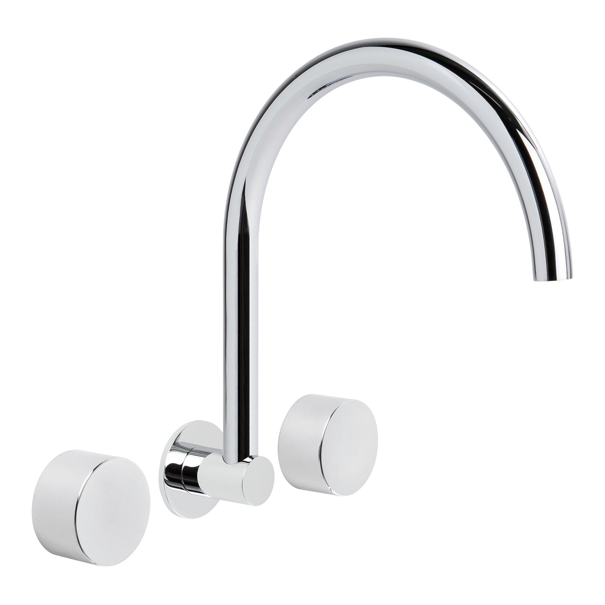 Wall Progressive Mixer Set w Swivel Spout, Durobrite Chrome