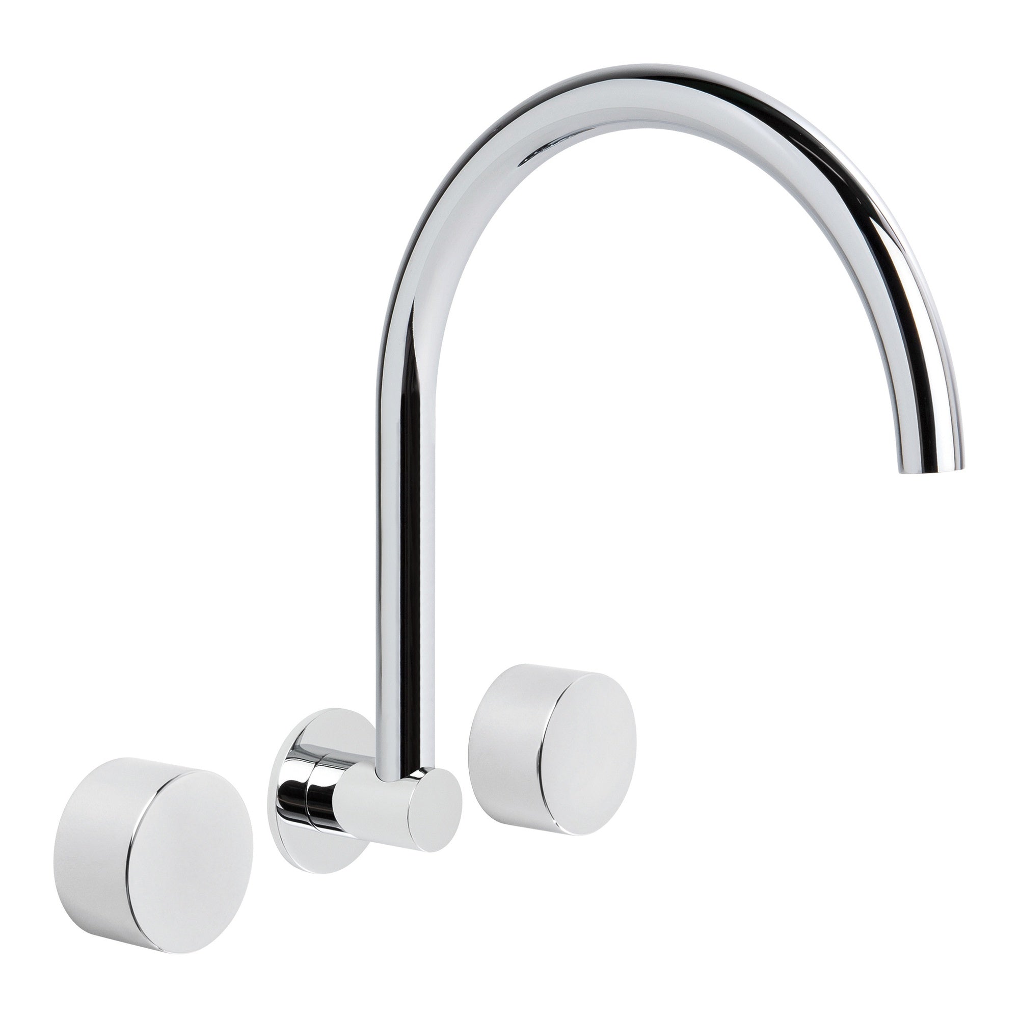 Wall Progressive Mixer Set w Swivel Spout, Durobrite Chrome