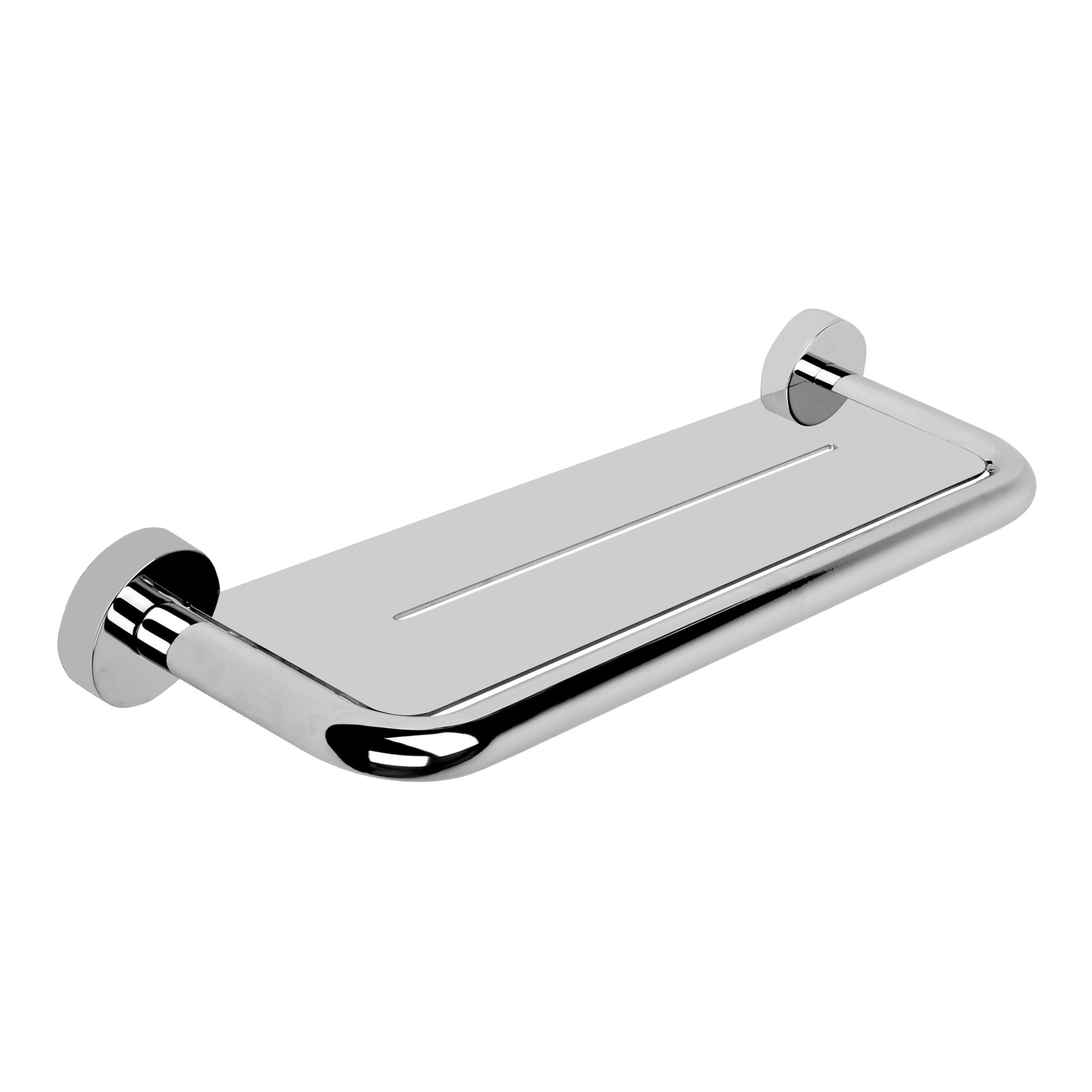 Halo Metal Shelf w Metal Trim, Durobrite Chrome