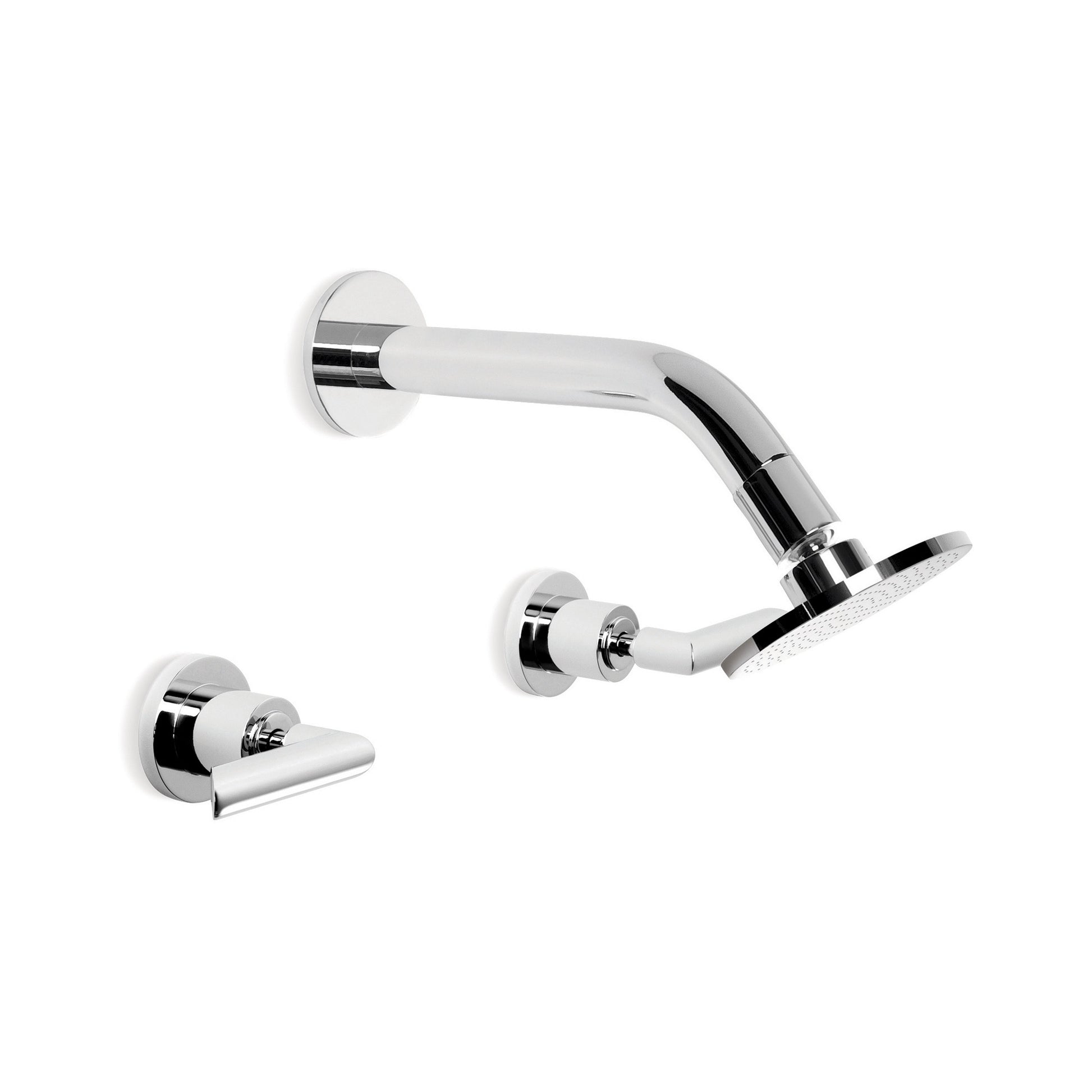 City Plus Shower Set w 100mm Rose and B Levers, Durobrite Chrome