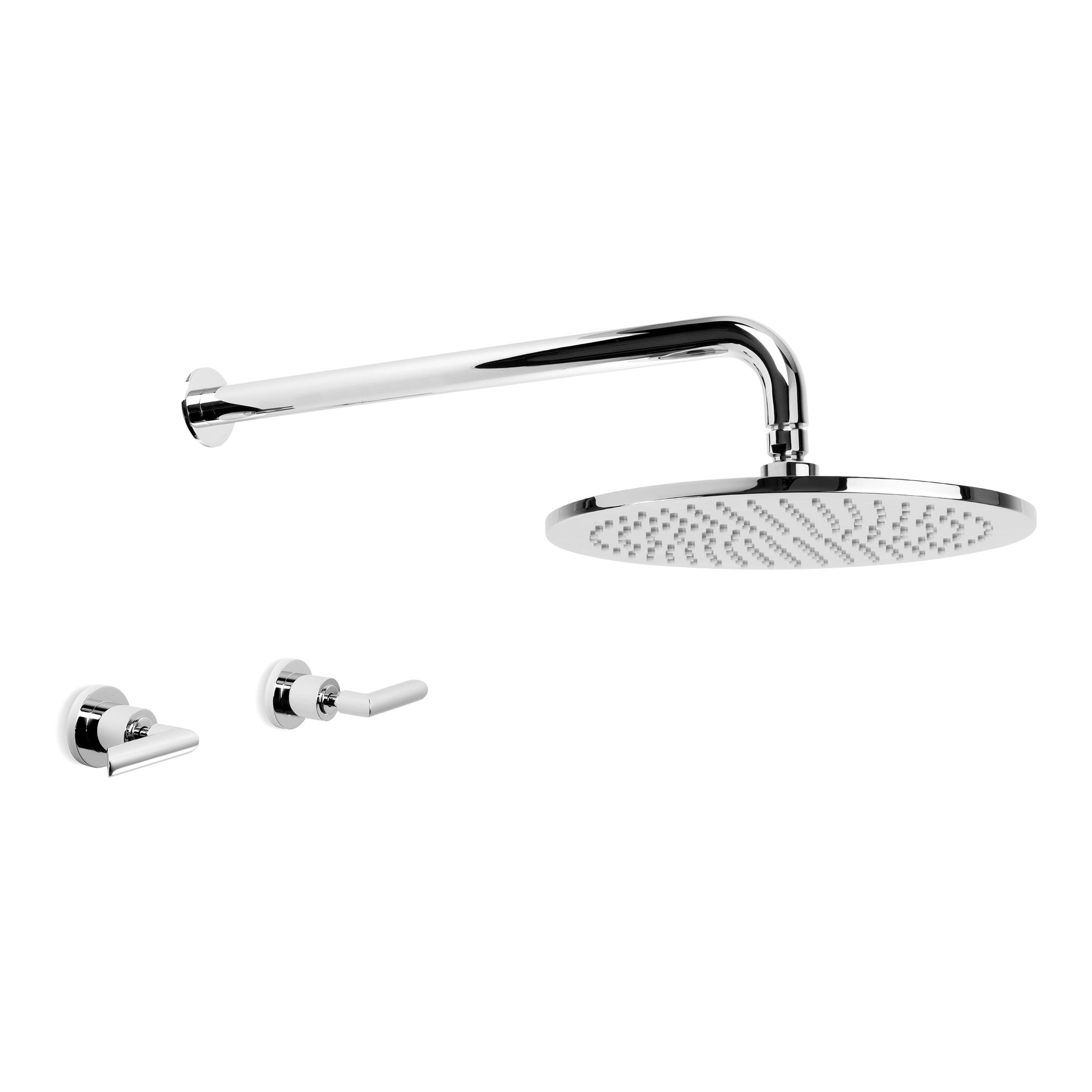 City Plus Shower Set w 300mm Rose and B Levers, Durobrite Chrome
