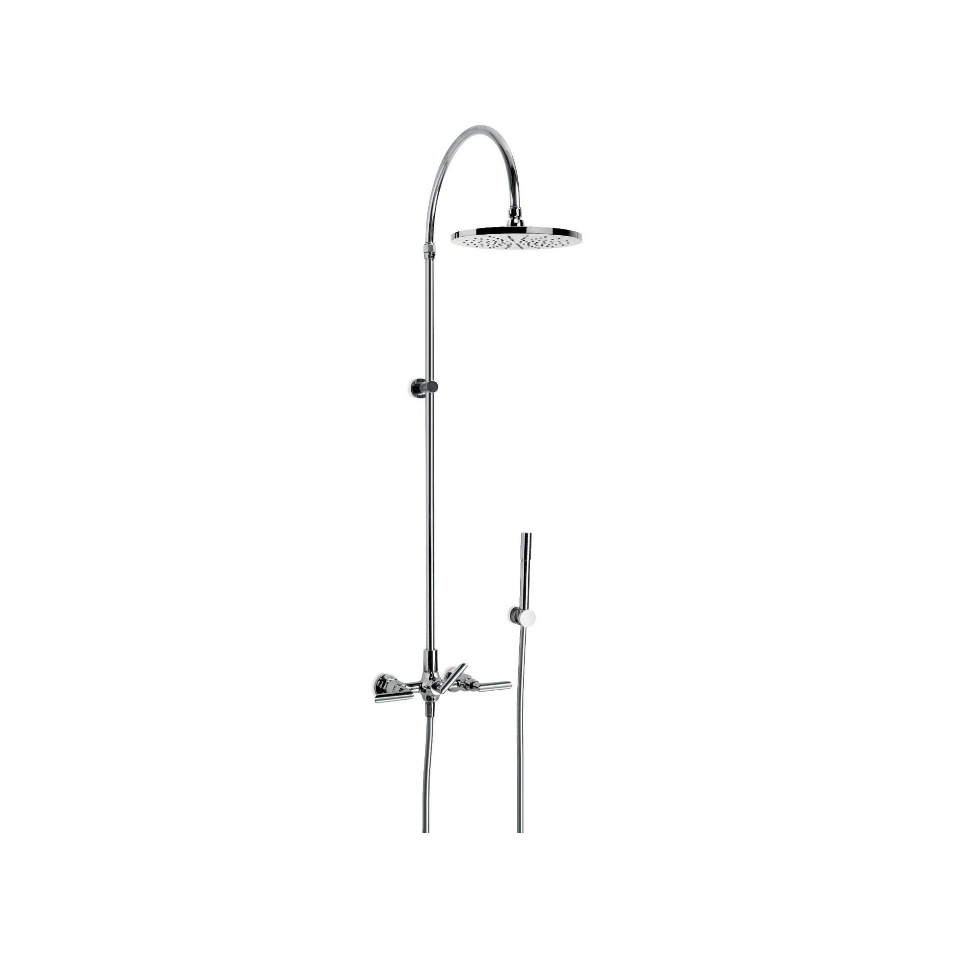 City Plus Shower Set w B Levers, Durobrite Chrome