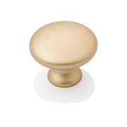 Shaker 30mm Plain Knob, Matt Brushed Brass