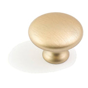 Shaker 35mm Plain Knob, Matt Brushed Brass