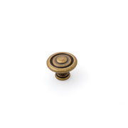 Shaker 35mm Fluted Knob, Antique Brass