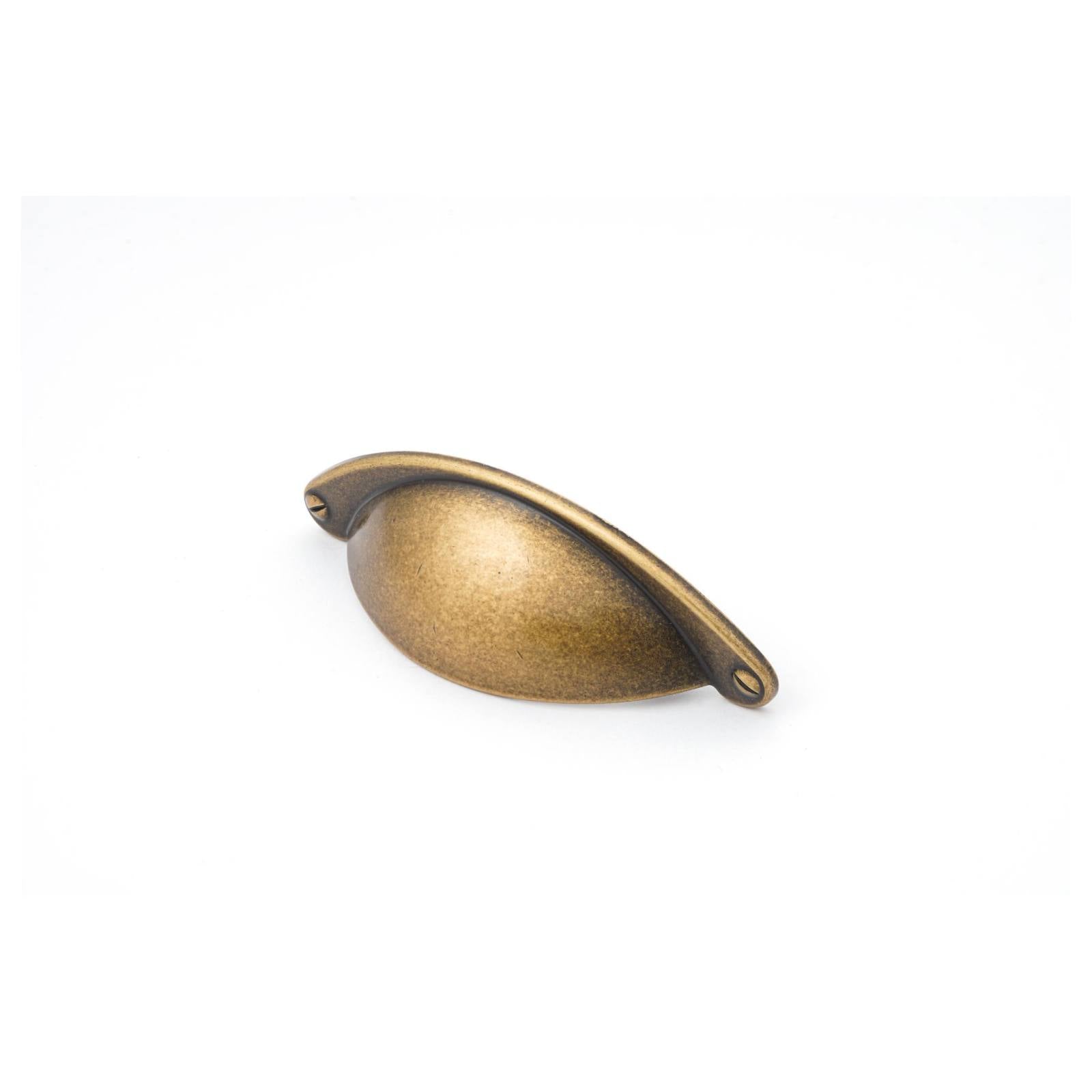 Shaker 64mm Cup Pull, Antique Brass