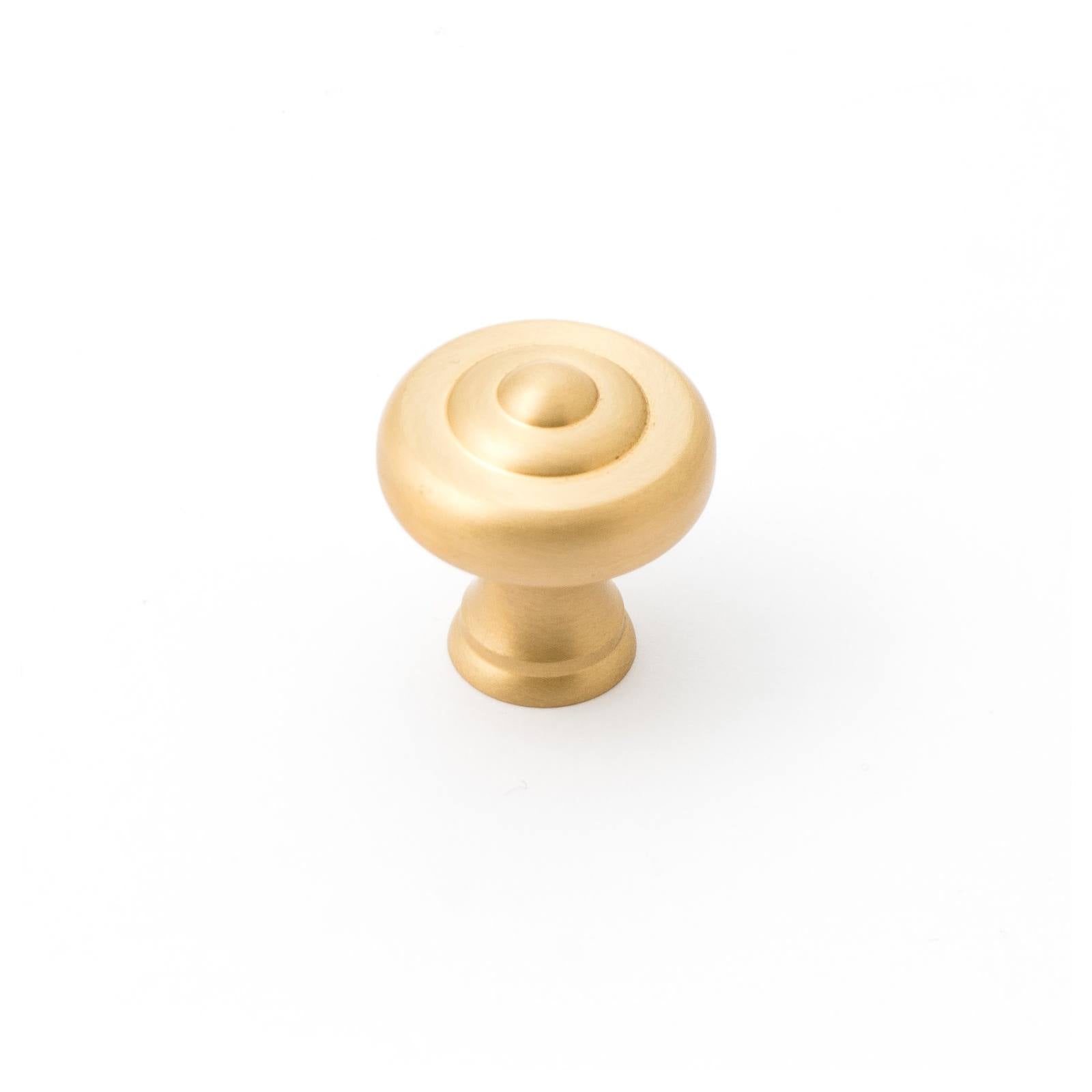 Decade 32mm Fluted Knob, Satin Brass