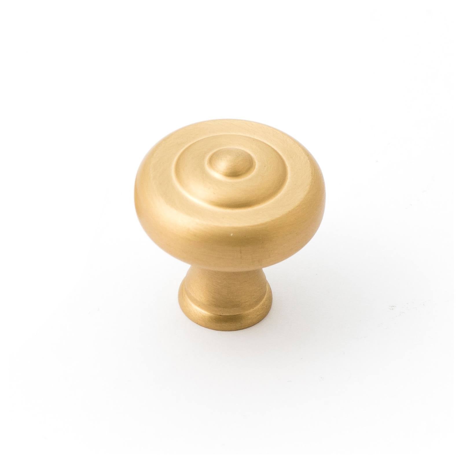Decade 38mm Fluted Knob, Satin Brass