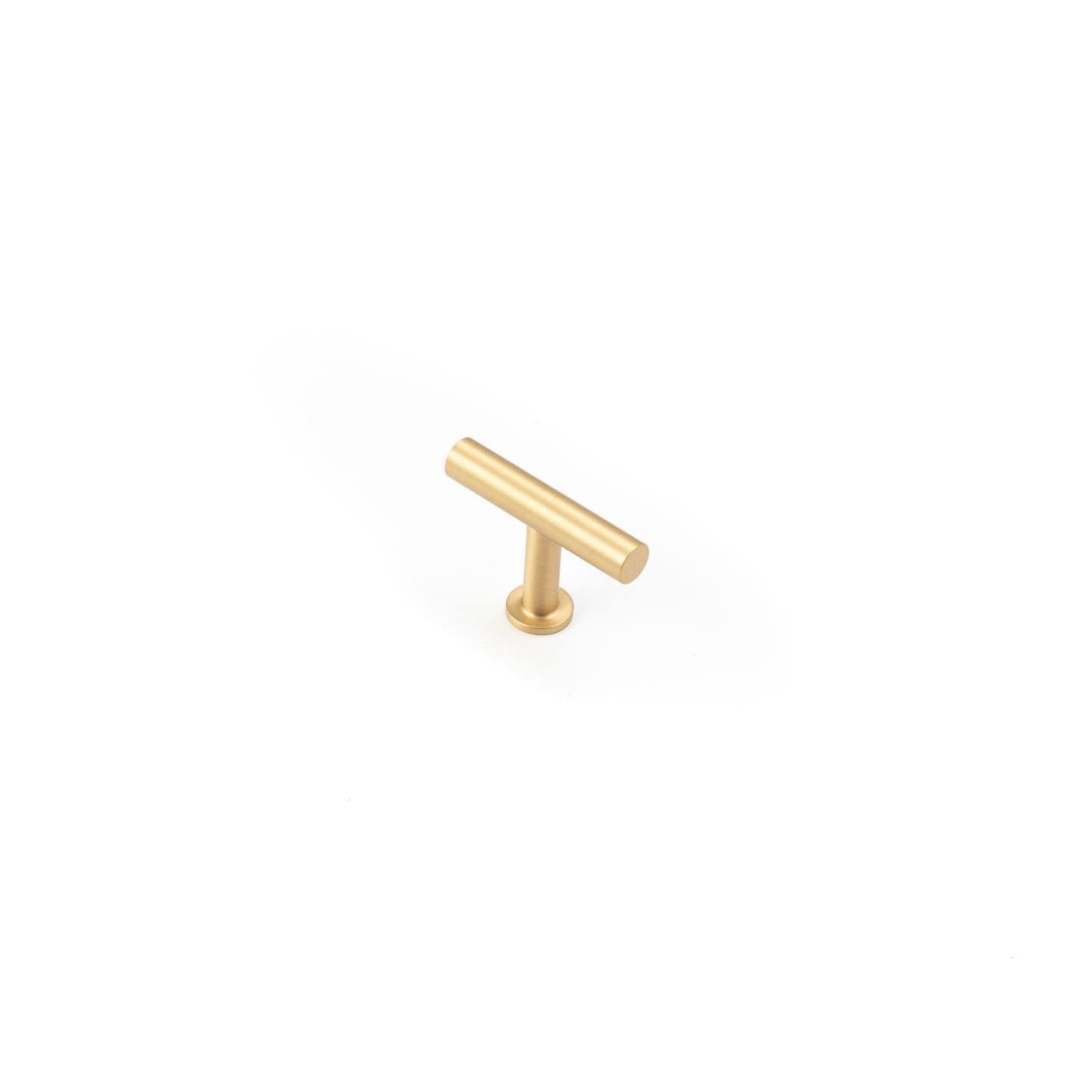 Strand 50mm Solid Brass T-Bar Handle, Satin Brass