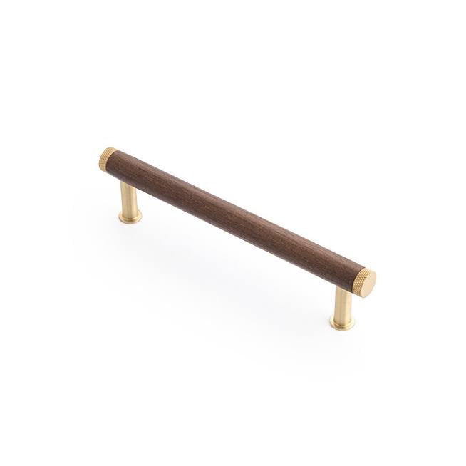 Tundra 128mm Handle, Walnut Satin Brass