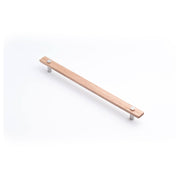 Lenah 288mm Cabinet Handle, Tasmanian Oak & Polished Chrome Face Caps