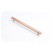 Lenah 288mm Cabinet Handle, Tasmanian Oak & Satin Chrome Face Caps