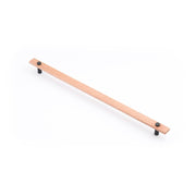 Lenah 416mm Cabinet Handle, Tasmanian Oak & Matt Black Face Caps