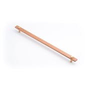 Lenah 416mm Cabinet Handle, Tasmanian Oak & Polished Gold Face Caps