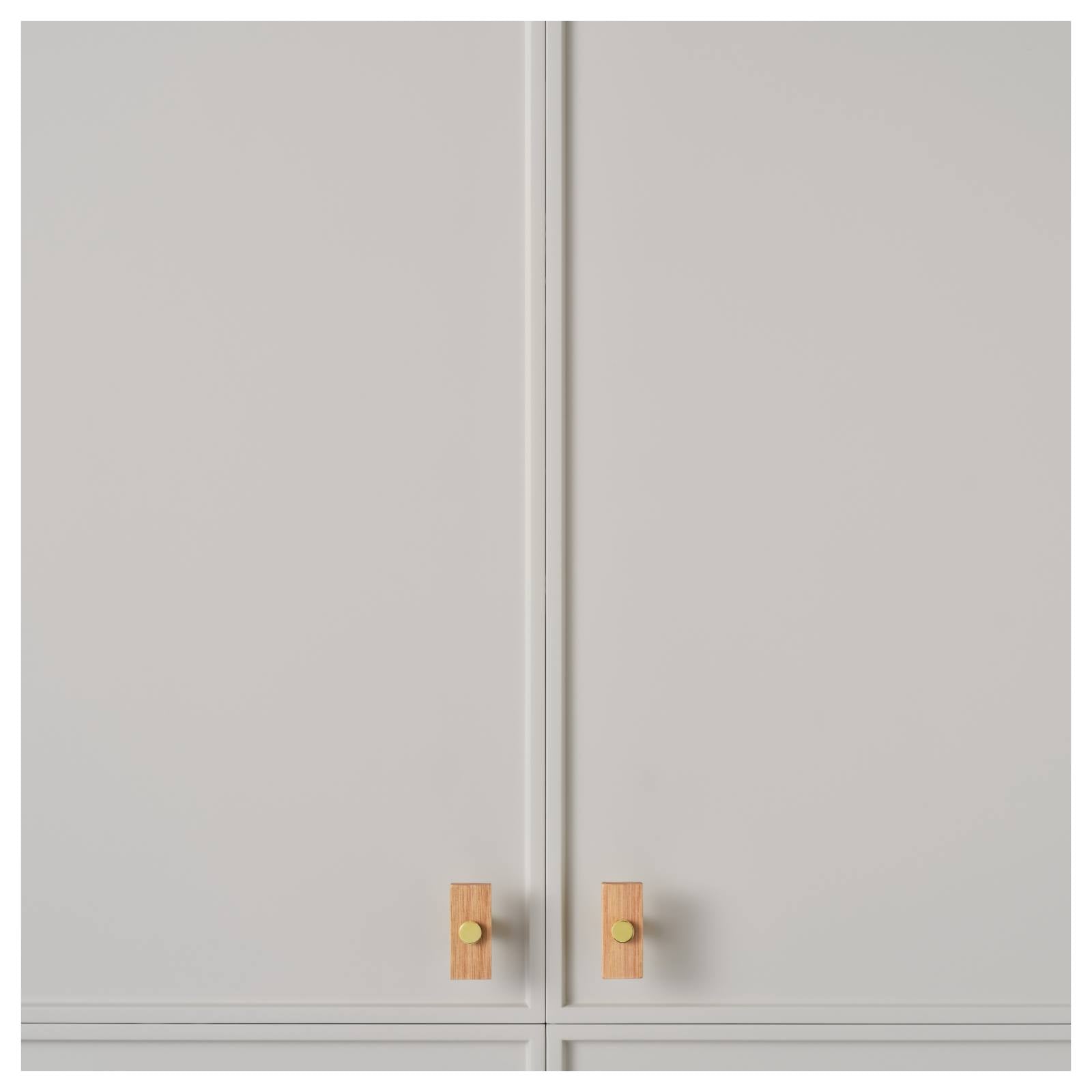 Lenah 50mm T-Bar Handle, European Beech & Polished Gold Face Caps