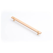 Lenah 288mm Cabinet Handle, European Beech & Polished Gold Face Caps