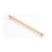 Lenah 416mm Cabinet Handle, European Beech & Polished Gold Face Caps