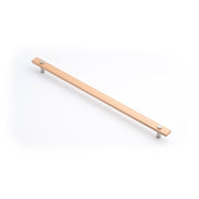 Lenah 416mm Cabinet Handle, European Beech & Satin Chrome Face Caps