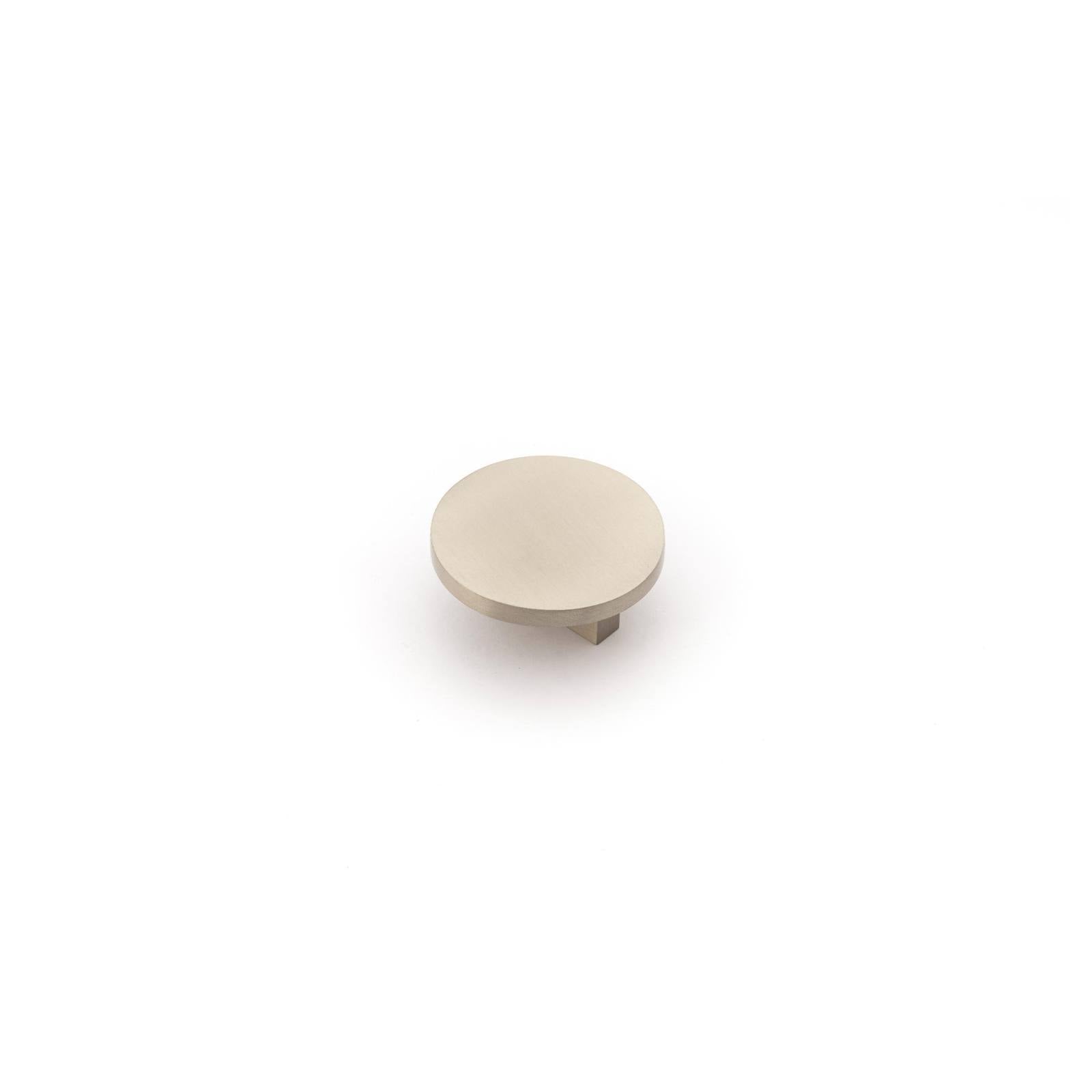 Cove 60mm Round Disc Knob, Dull Brushed Nickel