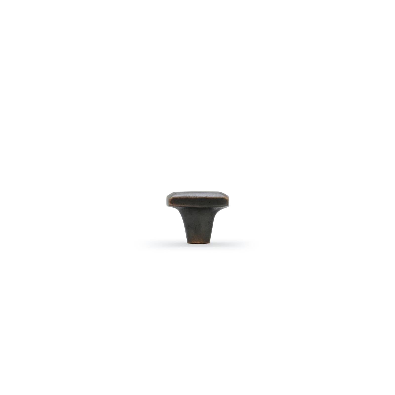 Cast 30x25mm Rectangle Knob, Dark Bronze