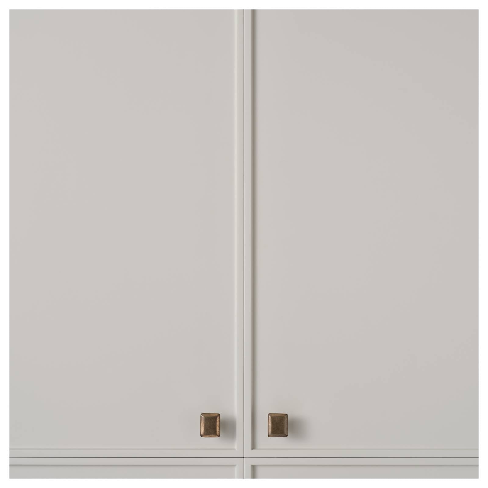 Cast 30x25mm Rectangle Knob, Light Bronze