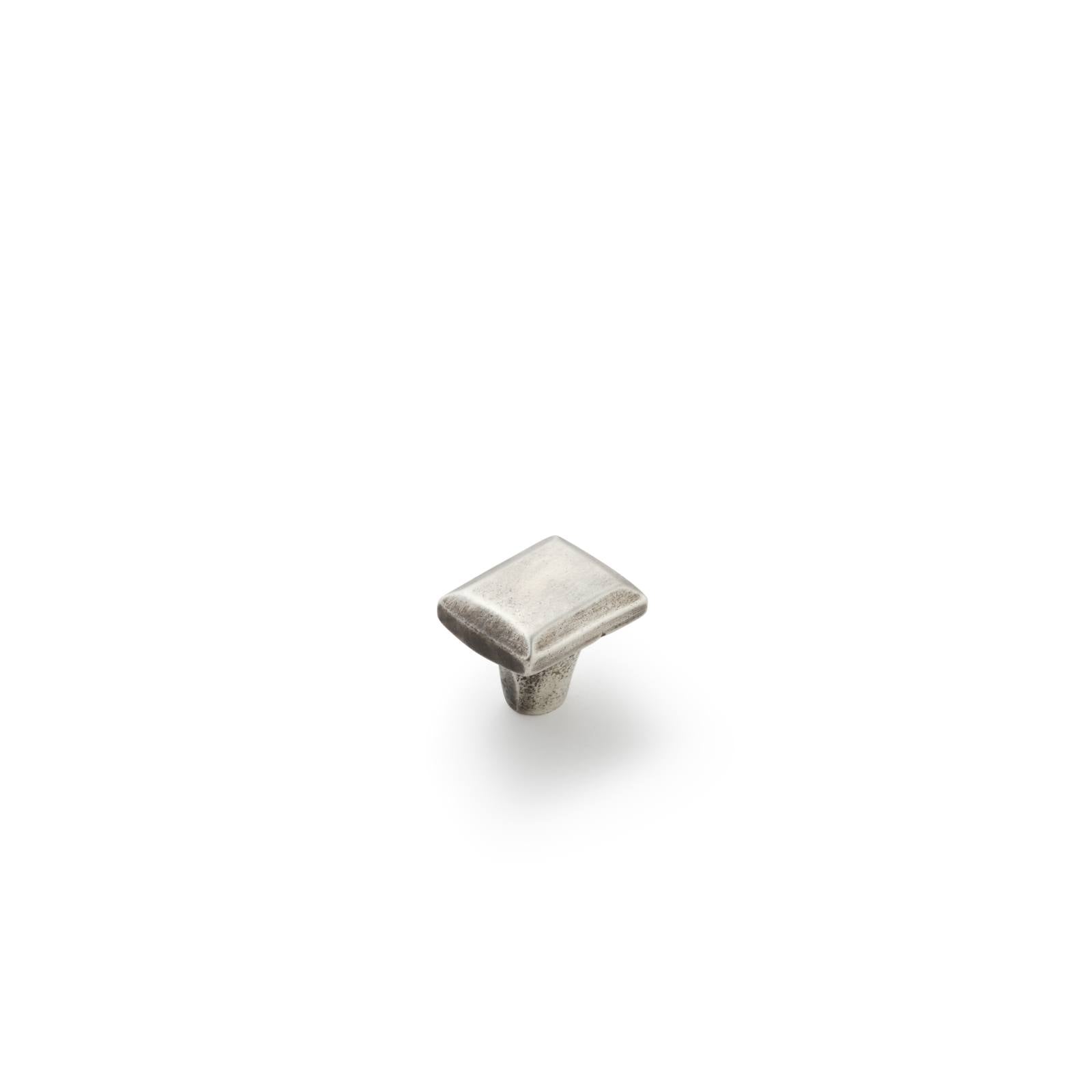 Cast 30x25mm Rectangle Knob, Silver