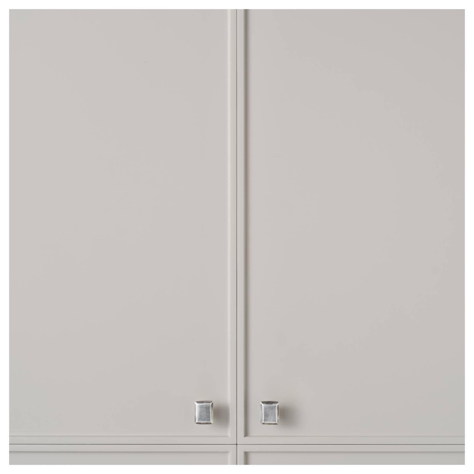 Cast 30x25mm Rectangle Knob, Silver