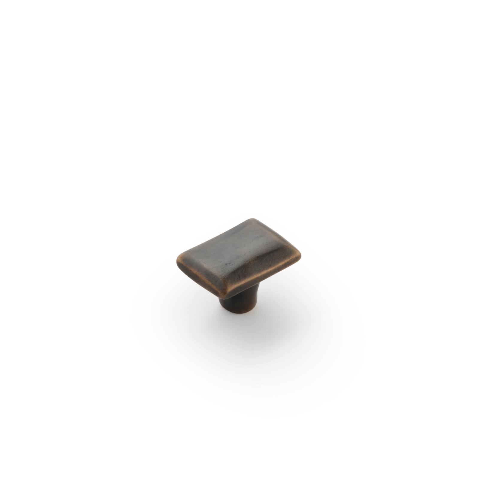 Cast 40x30mm Rectangle Knob, Dark Bronze