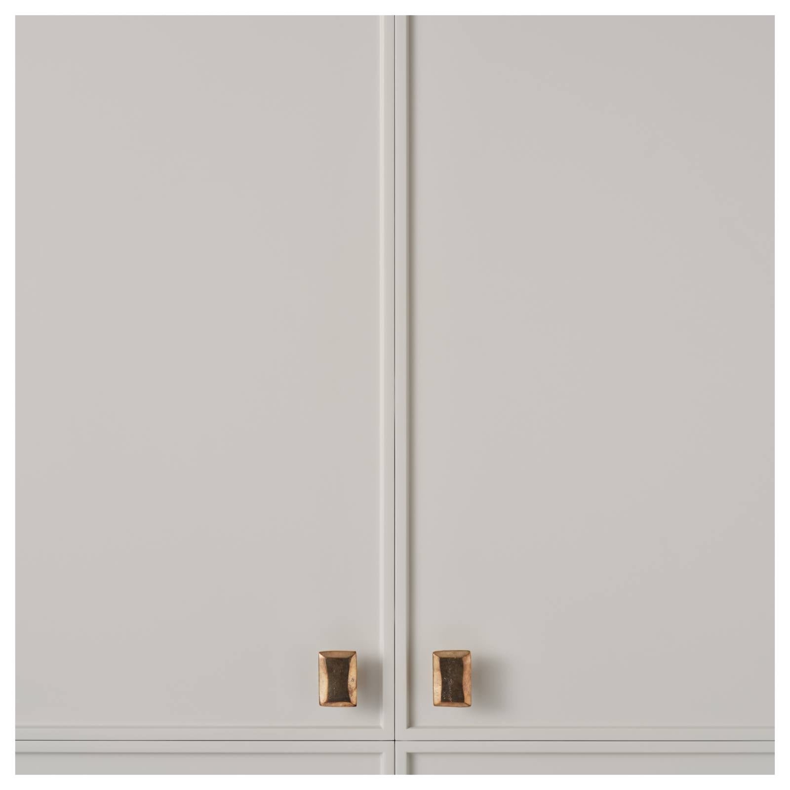 Cast 40x30mm Rectangle Knob, Light Bronze