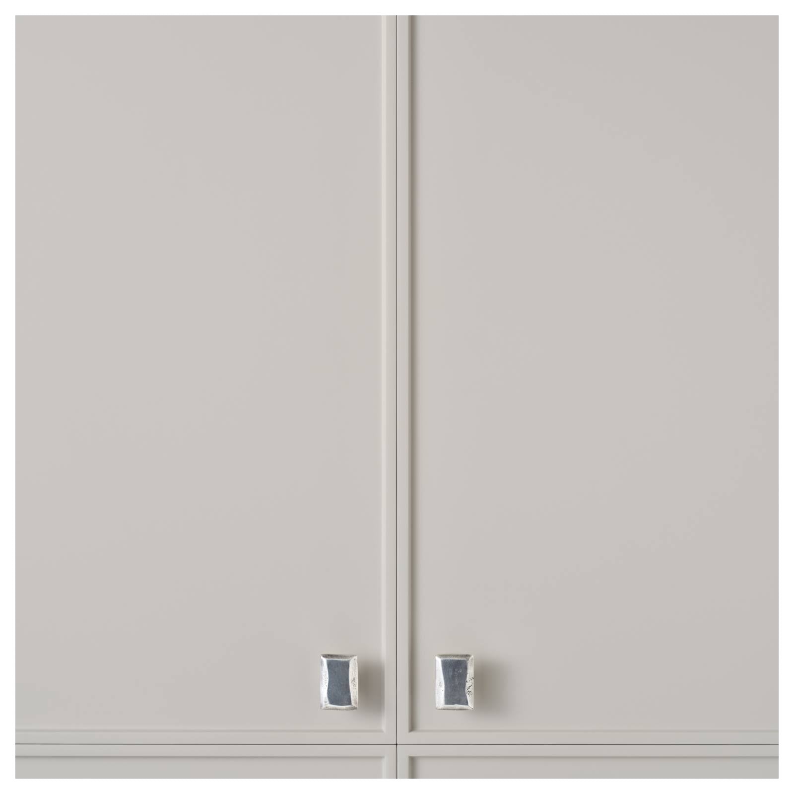 Cast 40x30mm Rectangle Knob, Silver