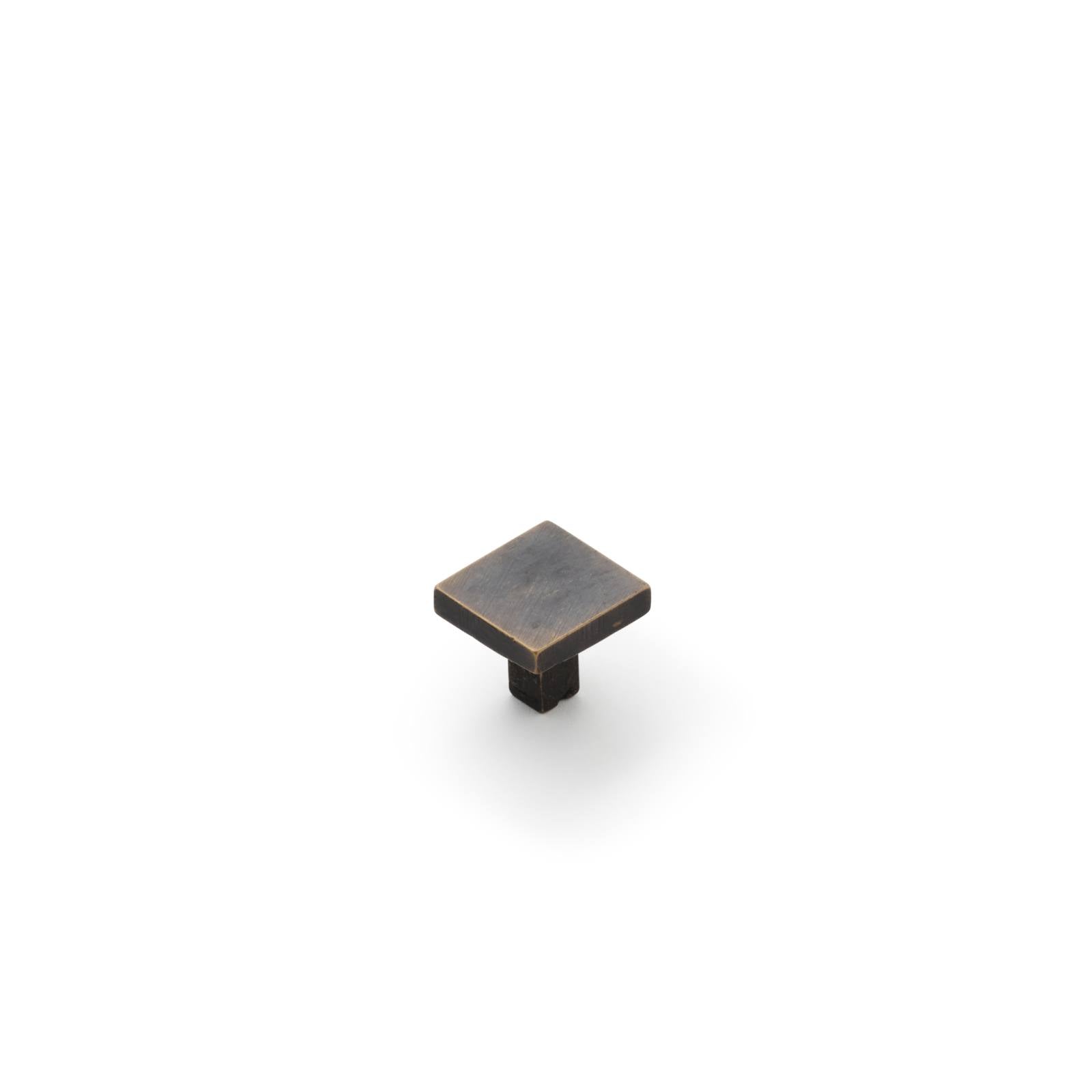 Cast 25mm Flat Square Knob, Dark Bronze