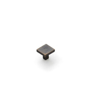 Cast 25mm Flat Square Knob, Dark Bronze