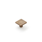Cast 35mm Flat Square Knob, Light Bronze