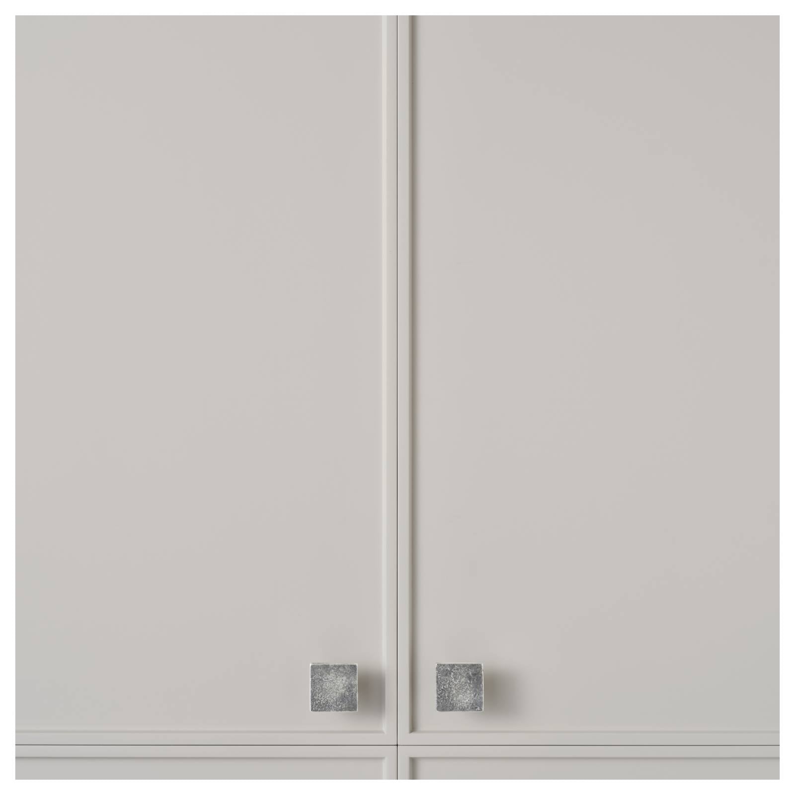 Cast 35mm Flat Square Knob, Silver