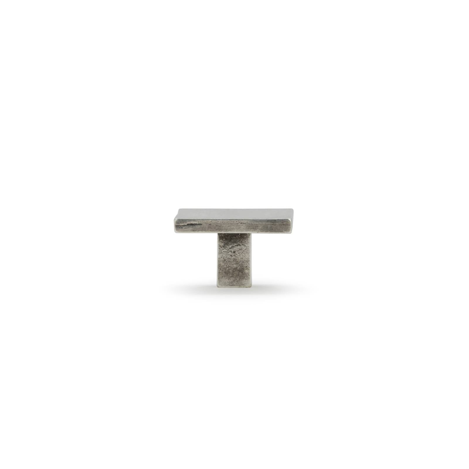 Cast 45mm Flat Square Knob, Silver
