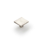 Cast 45mm Flat Square Knob, Silver