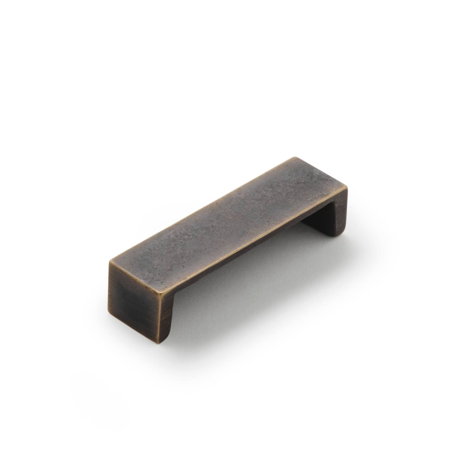 Cast 96mm Square Cup Pull, Dark Bronze