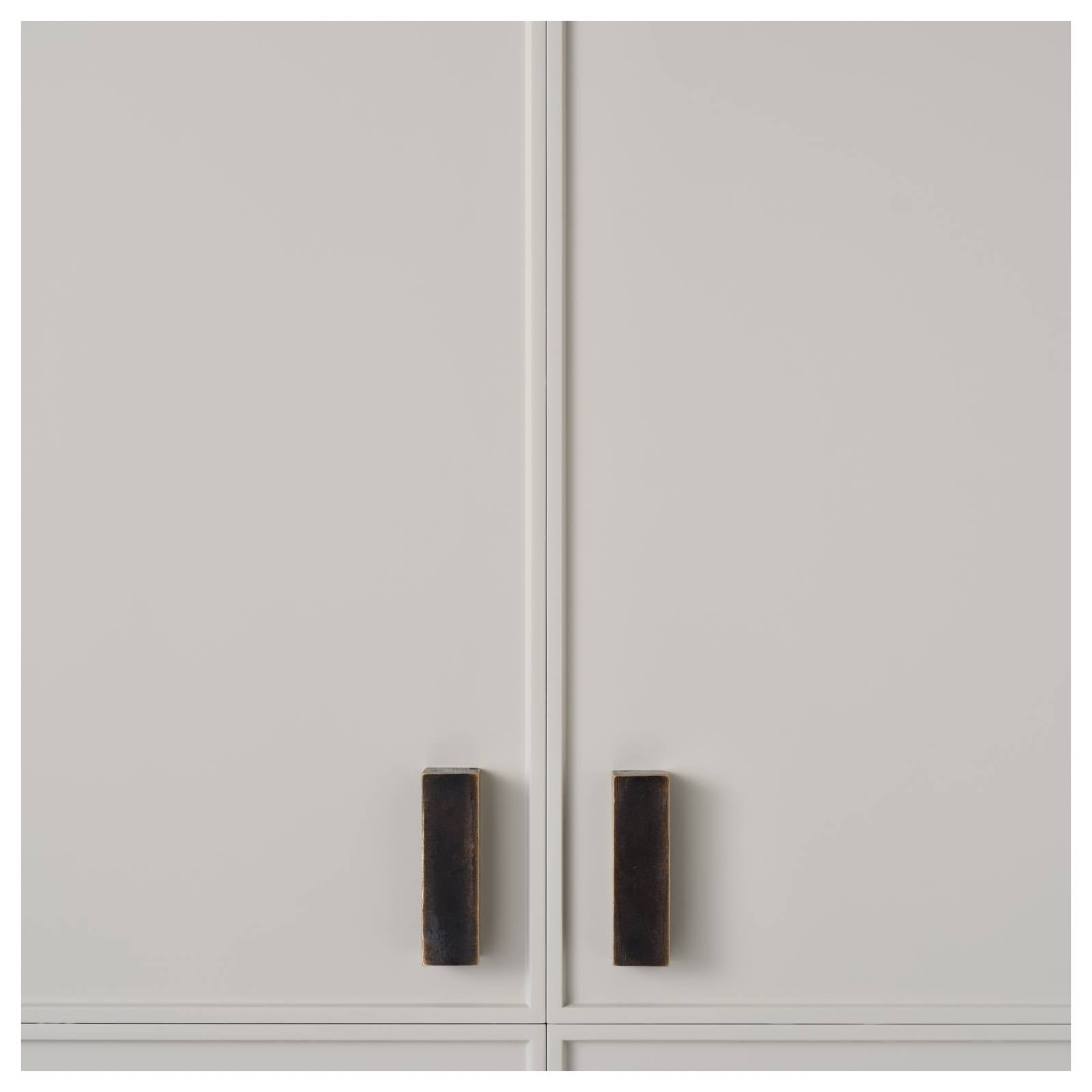 Cast 96mm Square Cup Pull, Dark Bronze