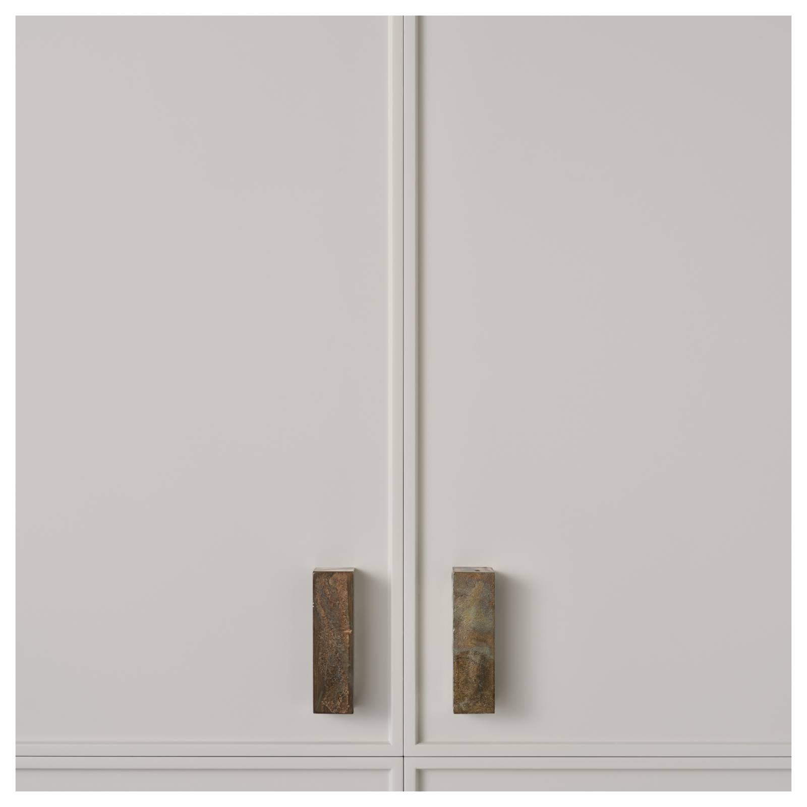 Cast 96mm Square Cup Pull, Light Bronze