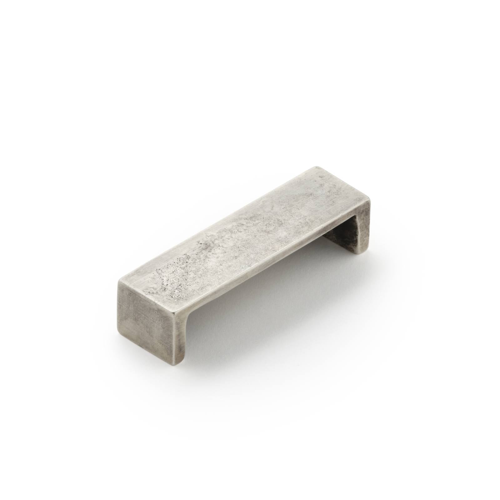 Cast 96mm Square Cup Pull, Silver