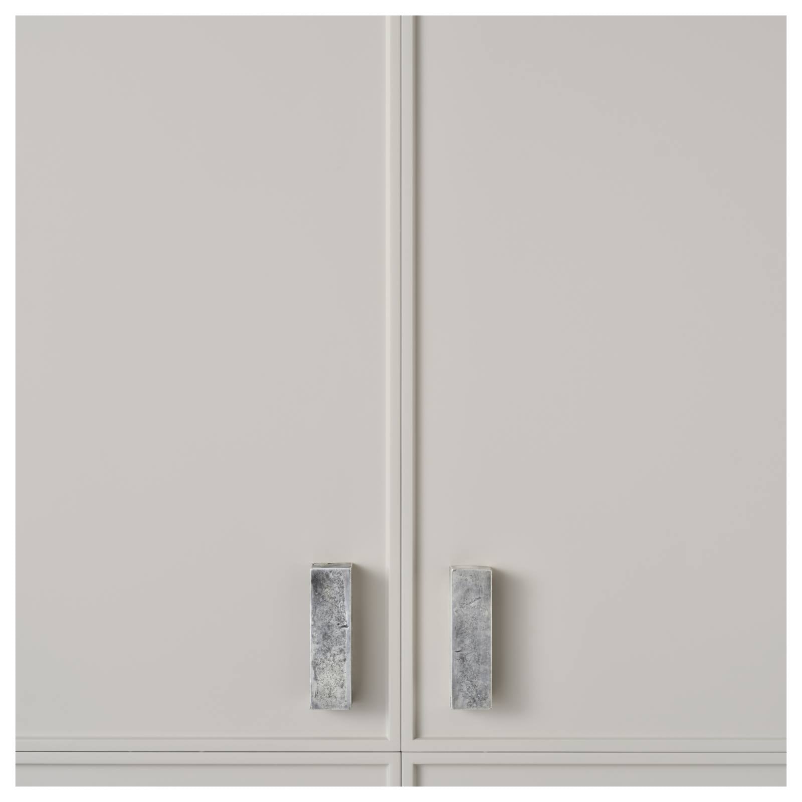 Cast 96mm Square Cup Pull, Silver