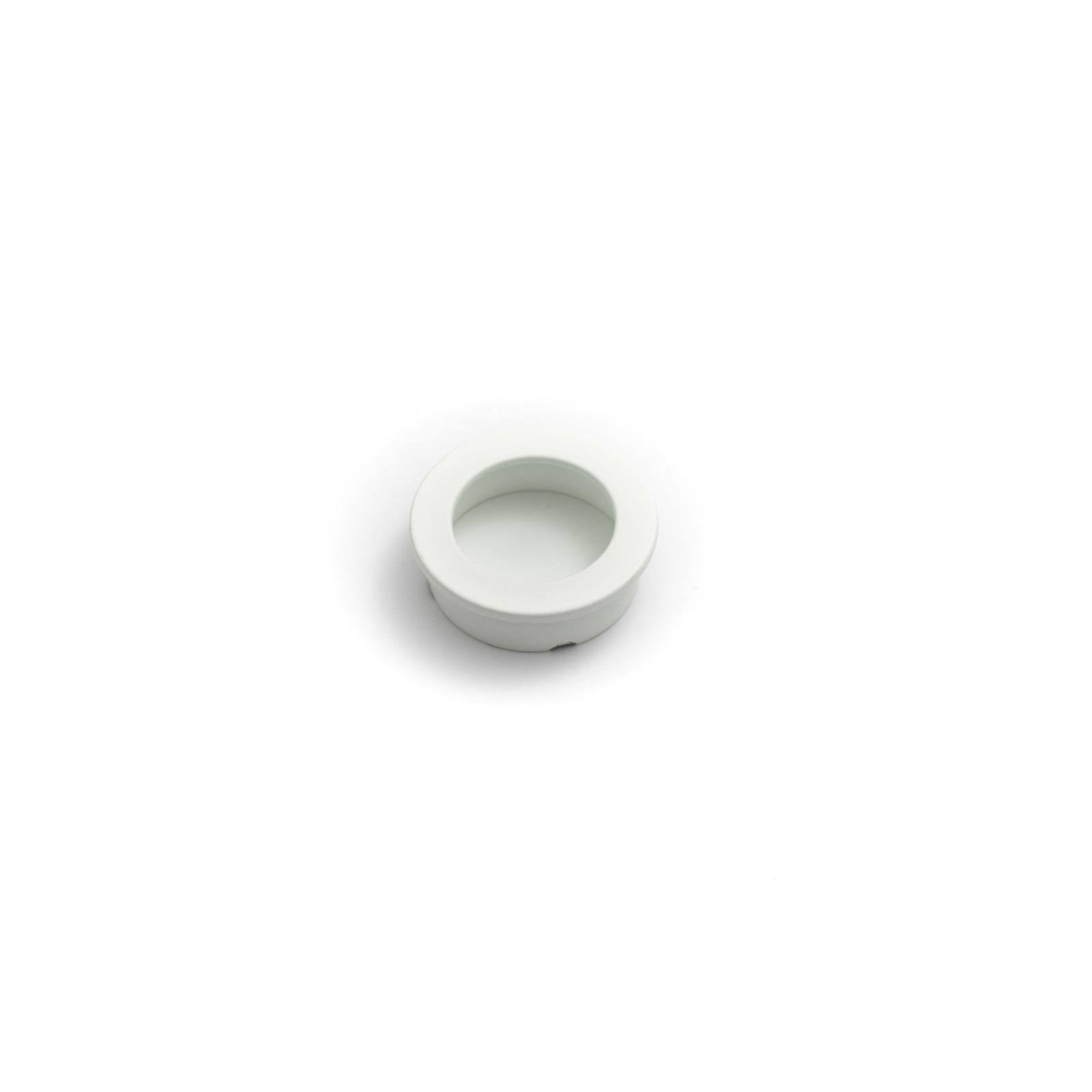 Dune 40mm Circle Recessed Pull, Matt White