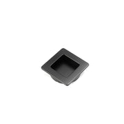 Dune 50mm Square Recessed Pull, Matt Black